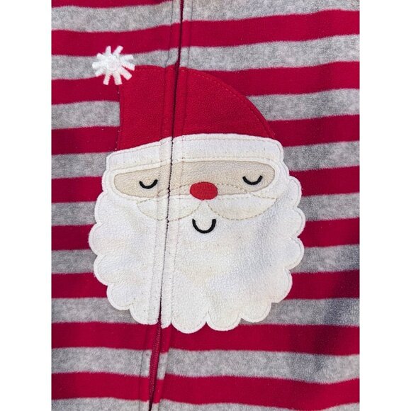 Carters Just One You Fleece Santa Clause Christmas Footed Pajamas Size 2 Toddler - Picture 4 of 16